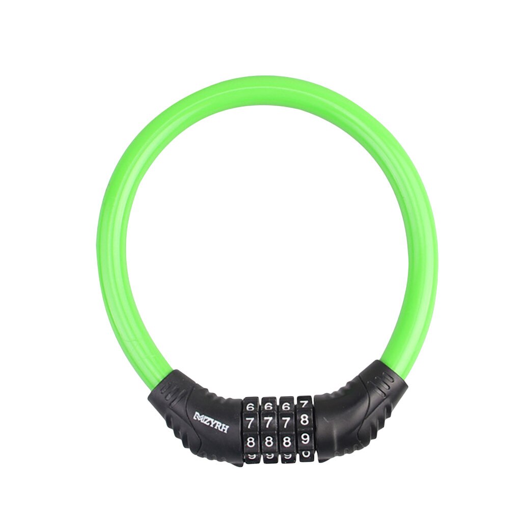 Bike Lock Cable Locks for Bicycle Heavy Duty Combination Chain Padlock Security Digital Equipment Anti-theft Lock#40: Green 