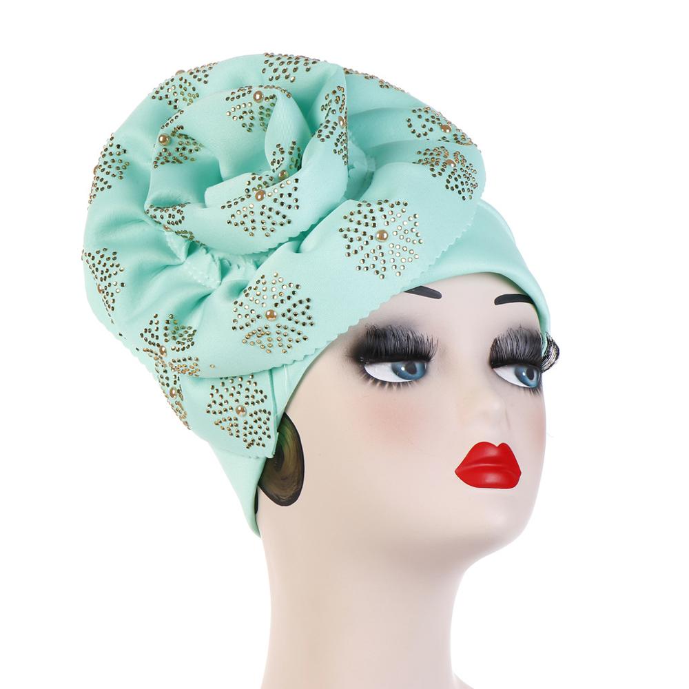 Turban pentru femei, hijab interior, flori de culoare uni, tochie musulmană, hijab, șepci sub eșarfă, turbane arabe pentru doamne: 6