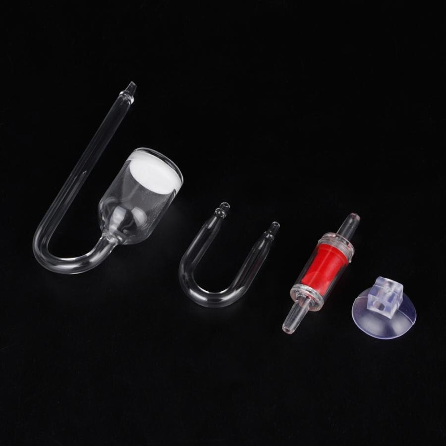 Aquarium Water Plant Tank CO2 Refiner CO2 Refiner Diffuser with -shape Tube Check Valve Set for Water Plant Fish Tank