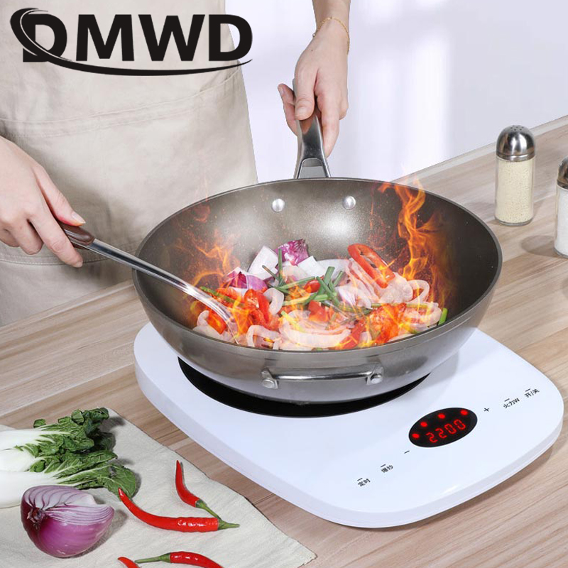 Cocina de Inducción multifunción eléctrica para el hogar DMWD, olla para freír, cocina inteligente de alta potencia con ahorro de energía, placa de cocción EU