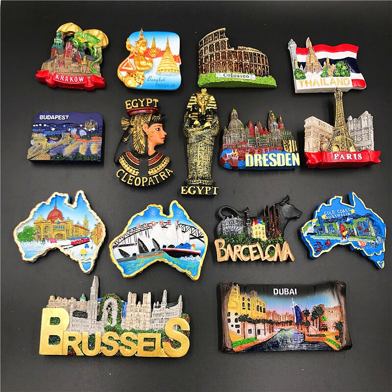 Belgia Barcelona 3D lodówka pamiątkowy magnes kraków węgierski dubaj egipt włochy hiszpania drezno bruksela rzym kleopatra rzemiosło artystyczne