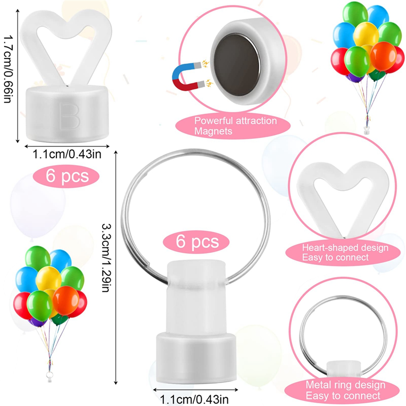 16 Stück Ballon gewicht für Helium, Ballon gewichte, Ballon gewichte für Helium ballons, Plastikset für Hochzeit, Geburtstag