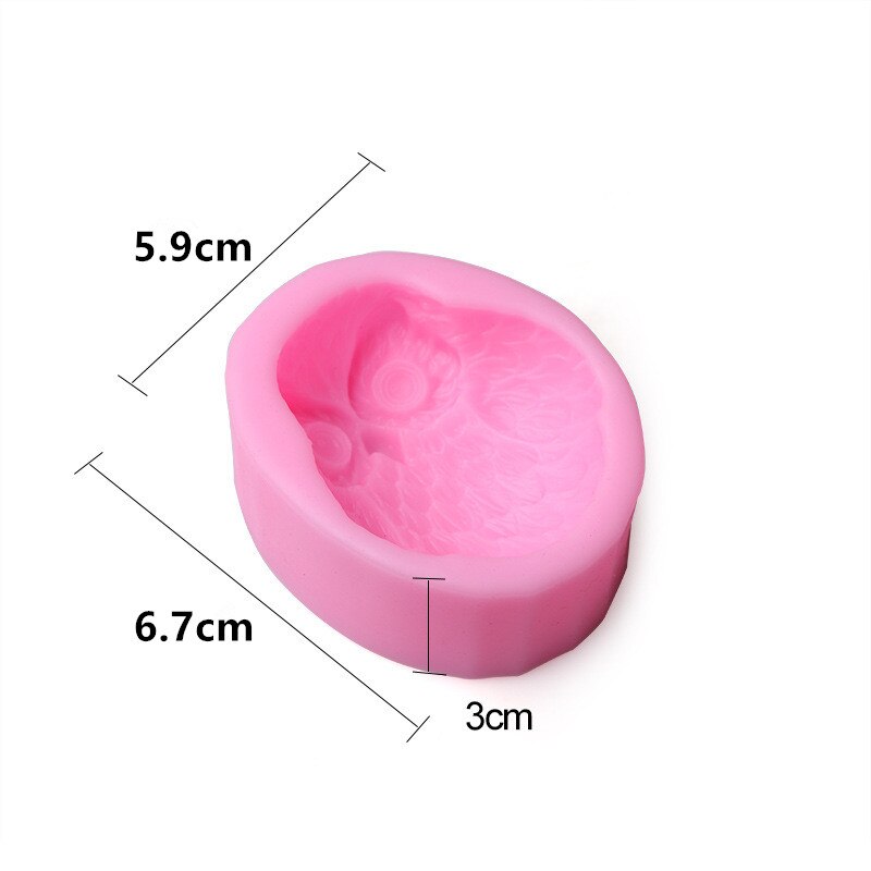 3d ugle form silikone sæbe til sæbe håndlavet præg kageform fondant håndværk stearinlys gør forsyninger boligindretning