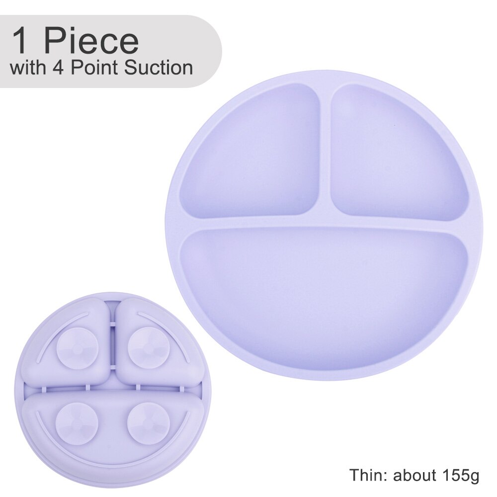 Suction Cup Plate Dispensing Baby Dishes Anti-slip Children's Tableware Silicone Feeding Set Food Bowl Blw Utensils Cutlery Acce