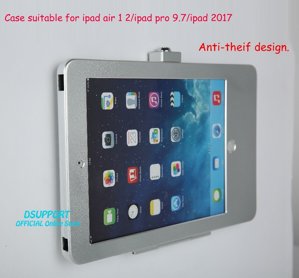 Tablet PC wall mount Anti-Theft with security lock case suitable for ipad air 1 2 for ipad pro 9.7 for ipad /Ipad 5