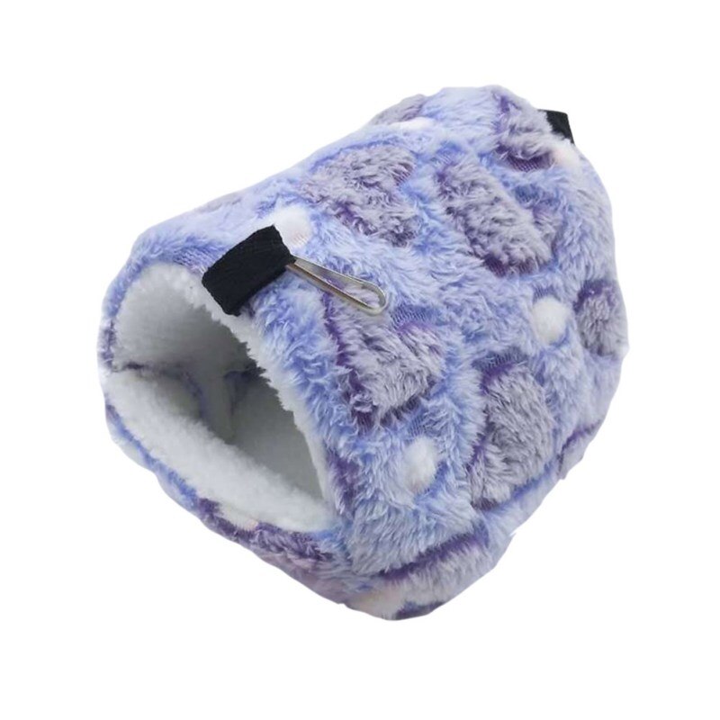Cama de Casa Hamster para rata, forro polar cálido para mascotas pequeñas, cama para chinchillas, jaula tipo nido, accesorios para hámster, saco de dormir: Z