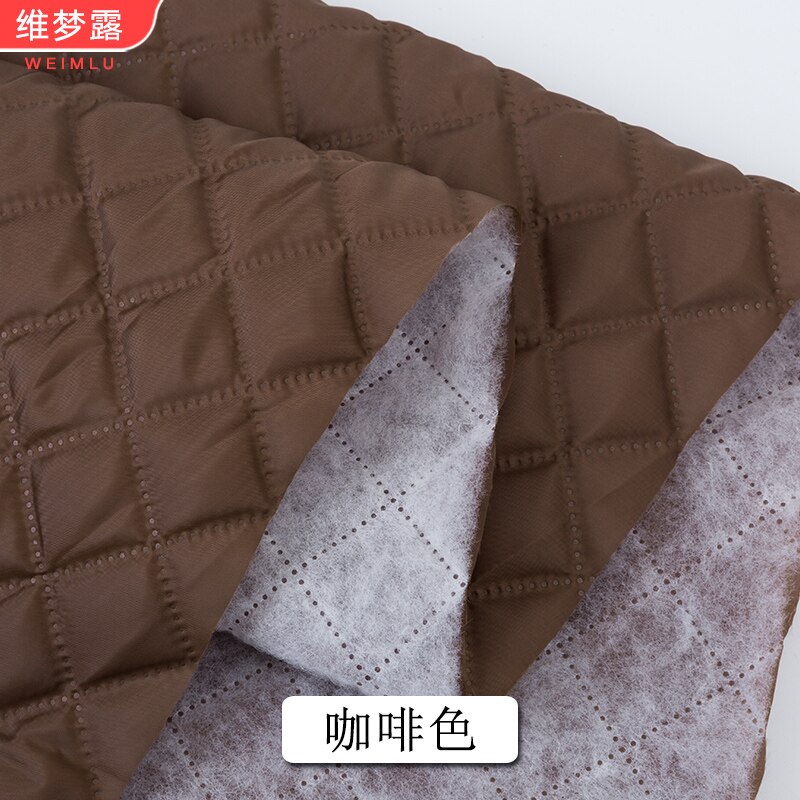 Voering Stof Gewatteerde Verdikte Katoen Wollen Jas Kleding Jas Brokaat Voor Naaien Herfst En Winter Diy Zwart Wit Polyester: coffee