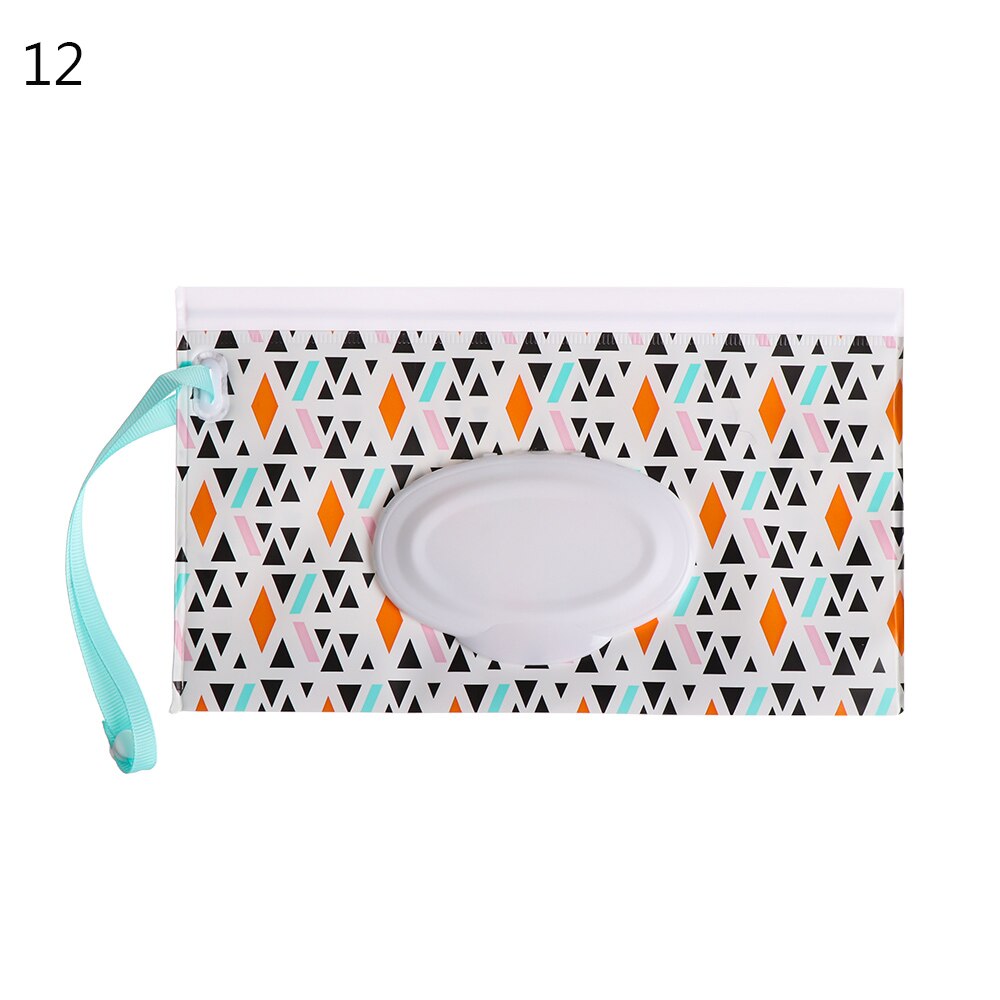 Outdoor Wipes Carrying Case Clutch and Clean Wet Wipes Bag for Stroller Cosmetic Pouch with Easy-Carry Snap-Strap