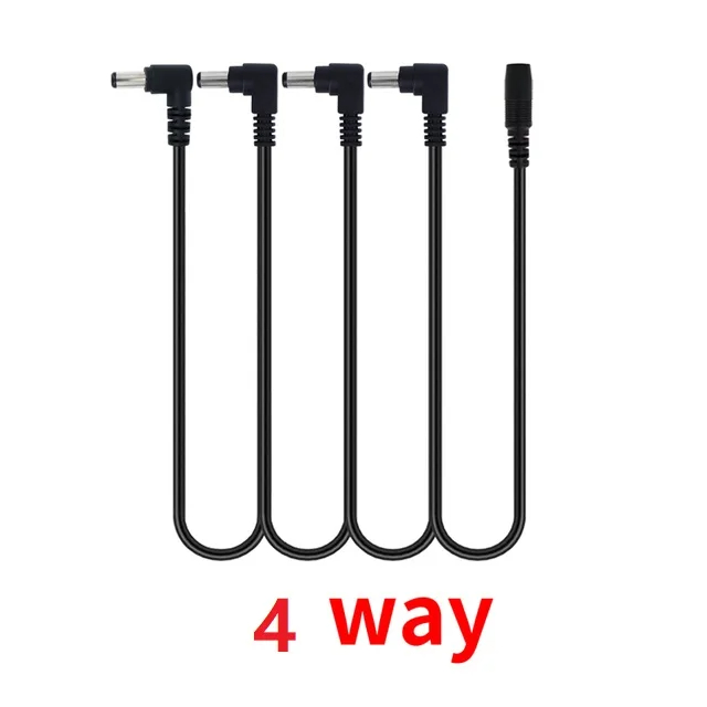 Miwayer Daisy Chain Cables 1 to 2-10 Ways Guitar Effect Pedal Power Supply Adapter 9V DC 1A Reinforced Noiseless Center Negative: Blue