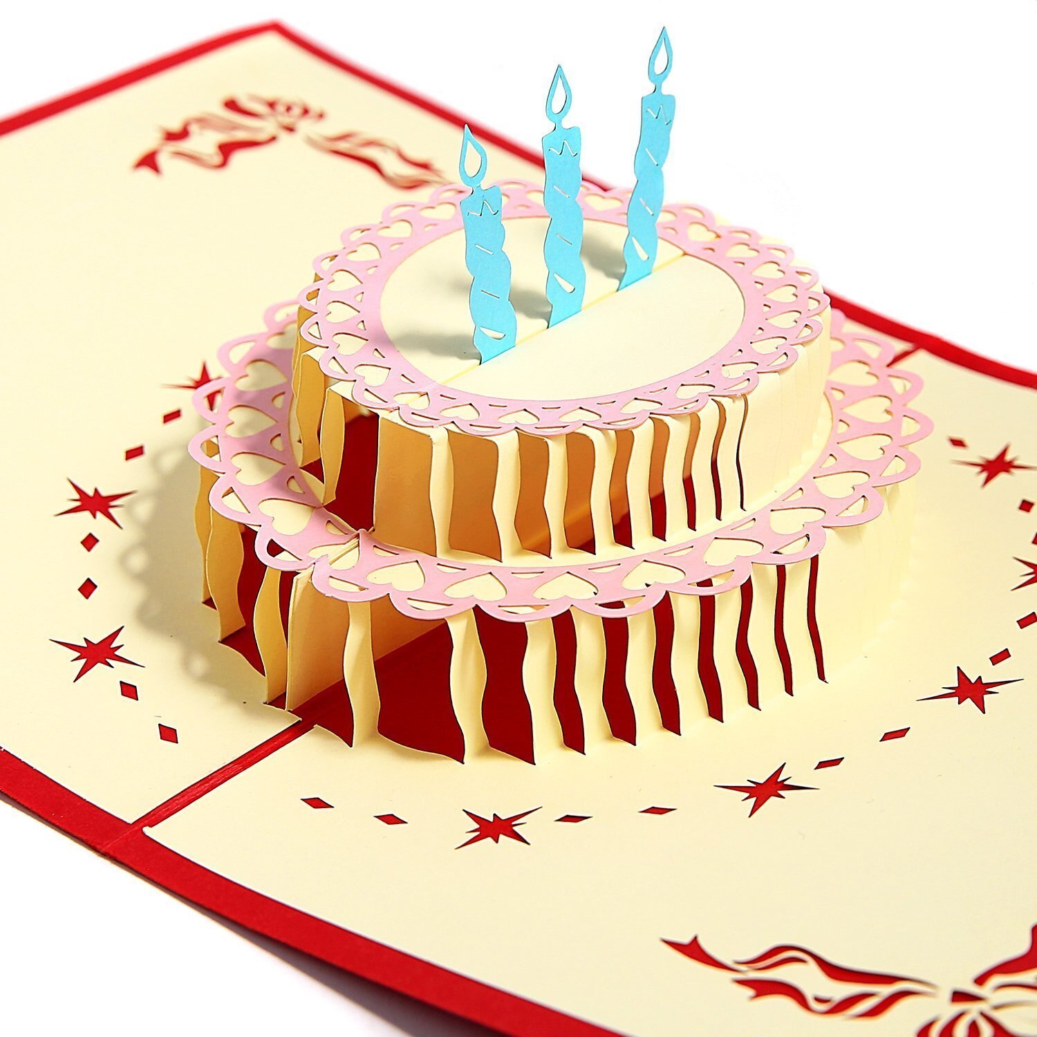 4 Pcs 3D Pop Up Birthday Cards Happy Birthday Greeting Cards with envelope