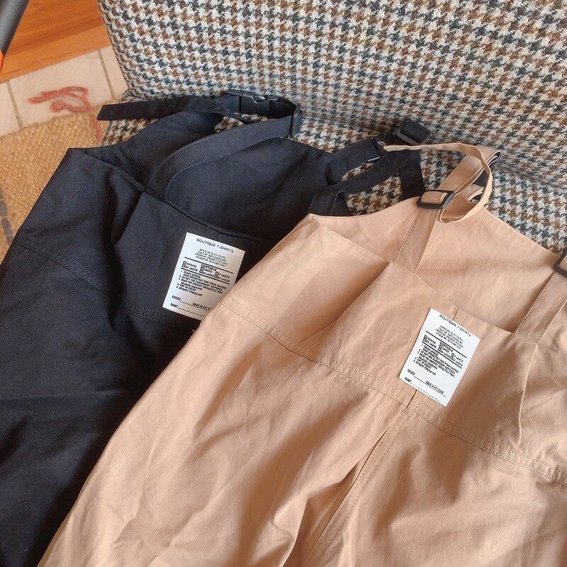 Herfst Kinderen Overalls Kinderkleding Koreaanse Stijl Meisjes Katoen Algehele Effen Kleur Rechte Pijpen Broek