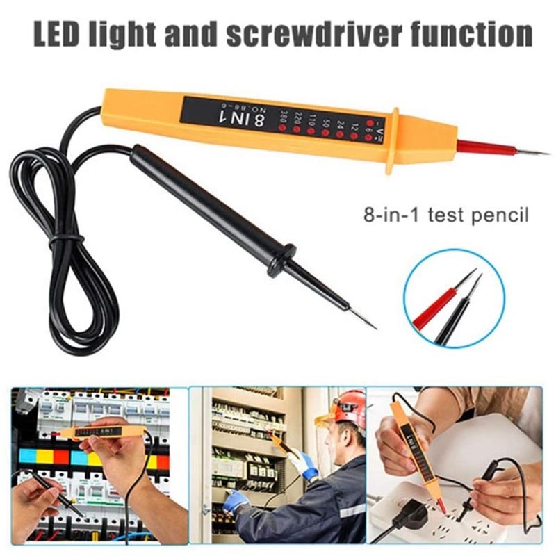 Elektrische Circuit Testers 8 In 1 Voltage Tester Multifunctionele Probe Pen Continuïteit Detector Pen Meter Tester 6V-380V