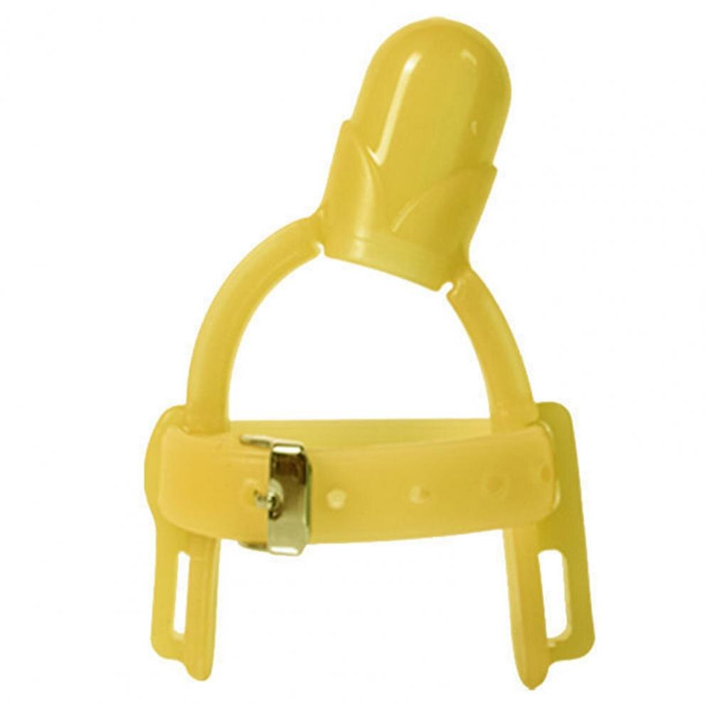 Muñequera de silicona no tóxica para bebés y niños, protector de dedos para dejar de chupar el pulgar, aparato de succión, 2 colores, novedad: YELLOW
