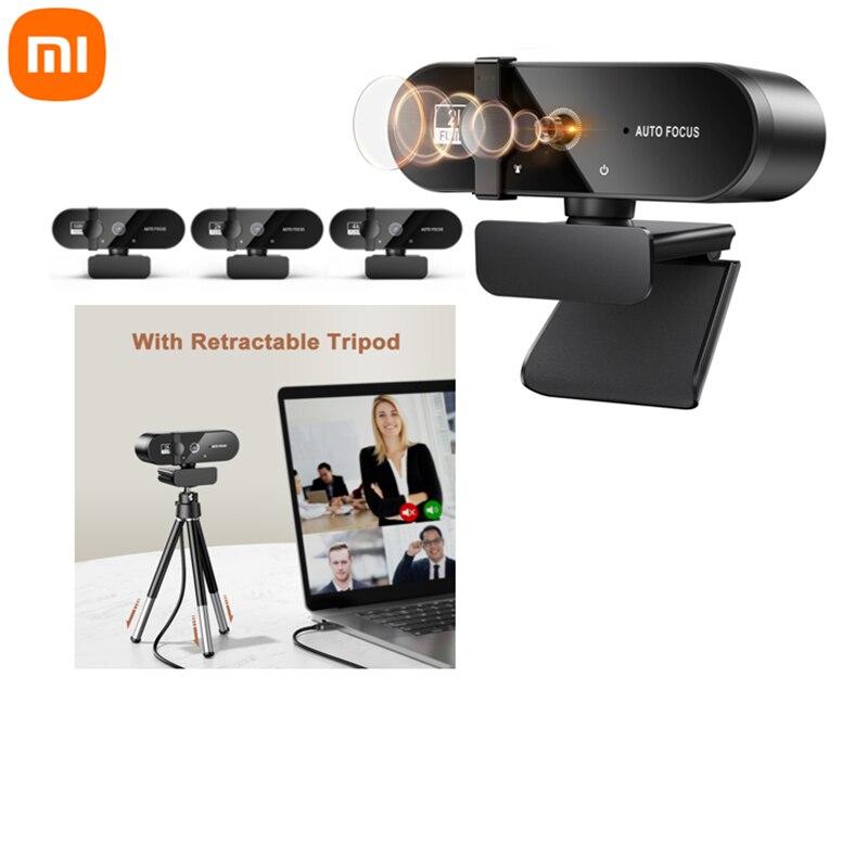 4K Webcam 1080P Mini Camera 2K Full Hd Webcam Met Microfoon Autofocus Web Camera Voor Pc Computer laptop Online Camera
