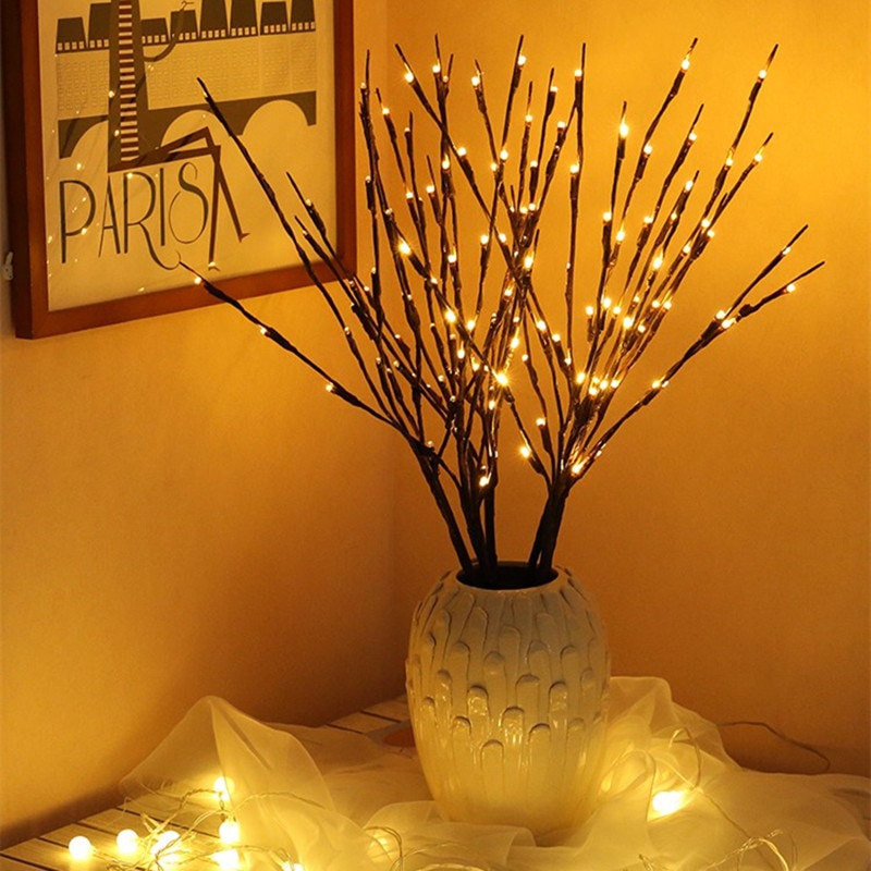 Coquimbo 20 Bulbs LED Willow Branch Lamp Battery Powered Natural Tall Vase Filler Willow Twig Lighted Branch For Home Decoration