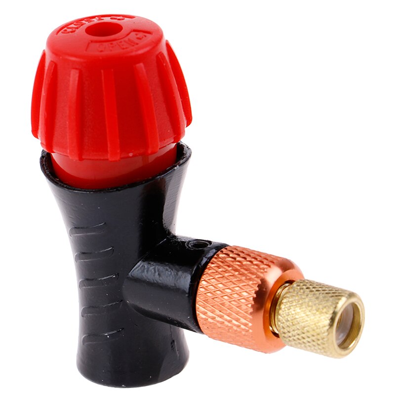 1PC Bike Tyre Inflator Head Mini Hand Pump Head Bicycle For CO2 Air Bottle Black