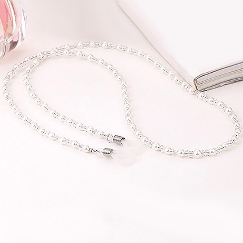Chaîne perles colorées pour lunettes de soleil, collier pour femmes, cordon pour la lecture, cordelette de cou, cordelette pour accessoires lunettes: E-6-65CM