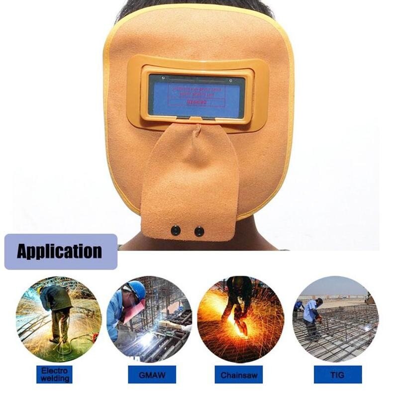 1pc Electric Welding Auto-darkening Head-mounted Argon Protective Eye Mask Mask Helmet Anti-glare Welding Protector Arc J2C2