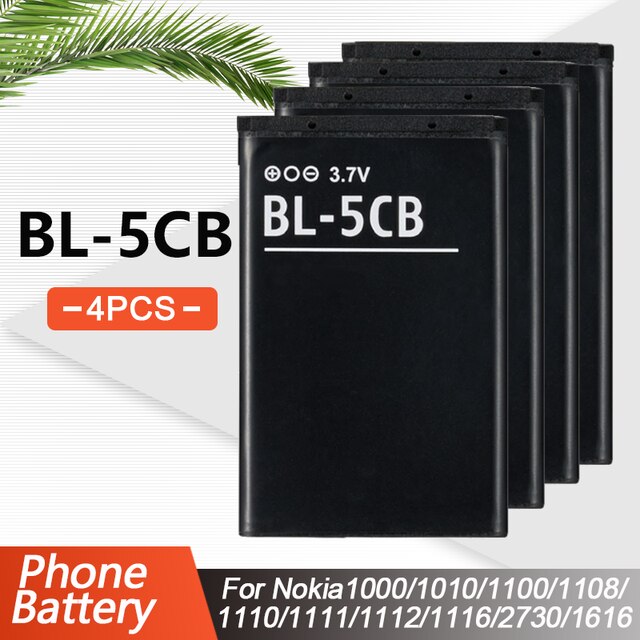 BL-5CB Bl 5CB BL5CB Telefoon Batterij Voor Nokia 1000 1010 1100 1108 1800 E60 3600 3660 6620 6108 3108 2135 6086 6108 6230 6820 7610: 4PCS