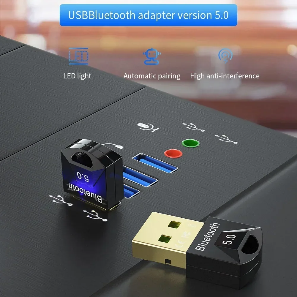 STONEGO Bluetooth 5.0 USB Dongle Adaptador para PC Computador Sem Fio Mouse Alto-falante Bluetooth Receptor de Áudio Transmissor aptX