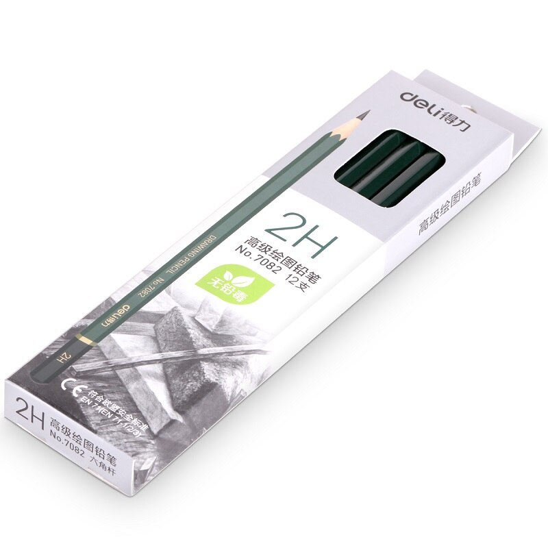 2B Pencil HB 2H Wood pencil Student Learning Examination Drawing Painting school stationery deli 7082 sample price