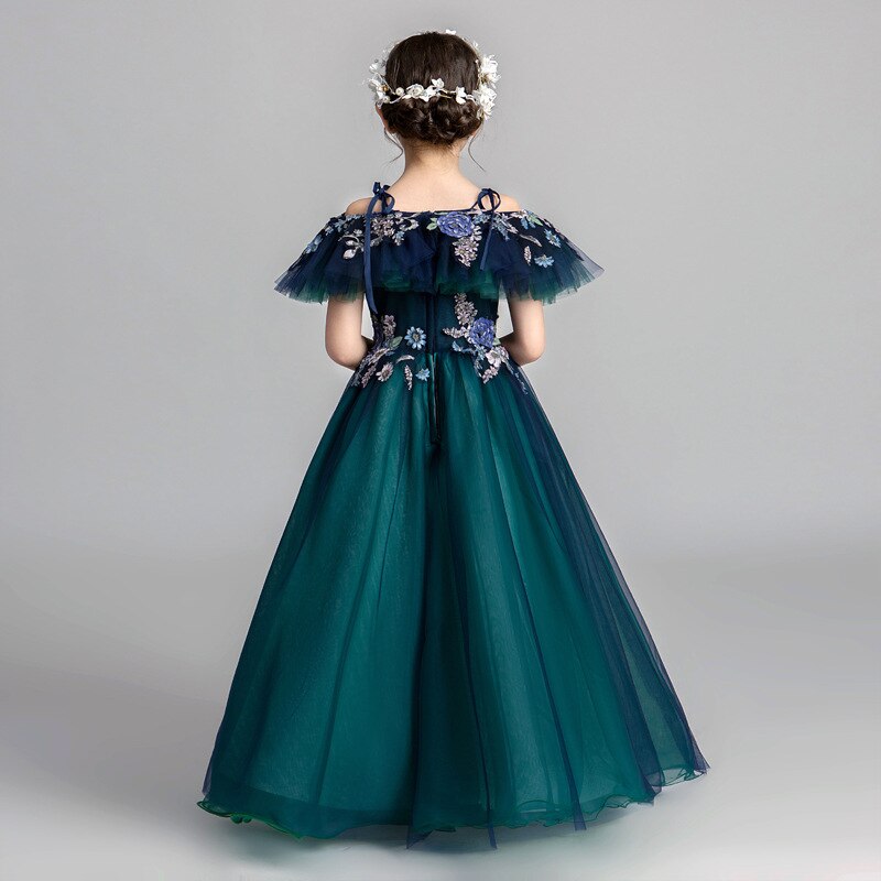Disfraz de espectáculo de Piano para niños, falda, vestido de princesa de cumpleaños, gasa esponjosa