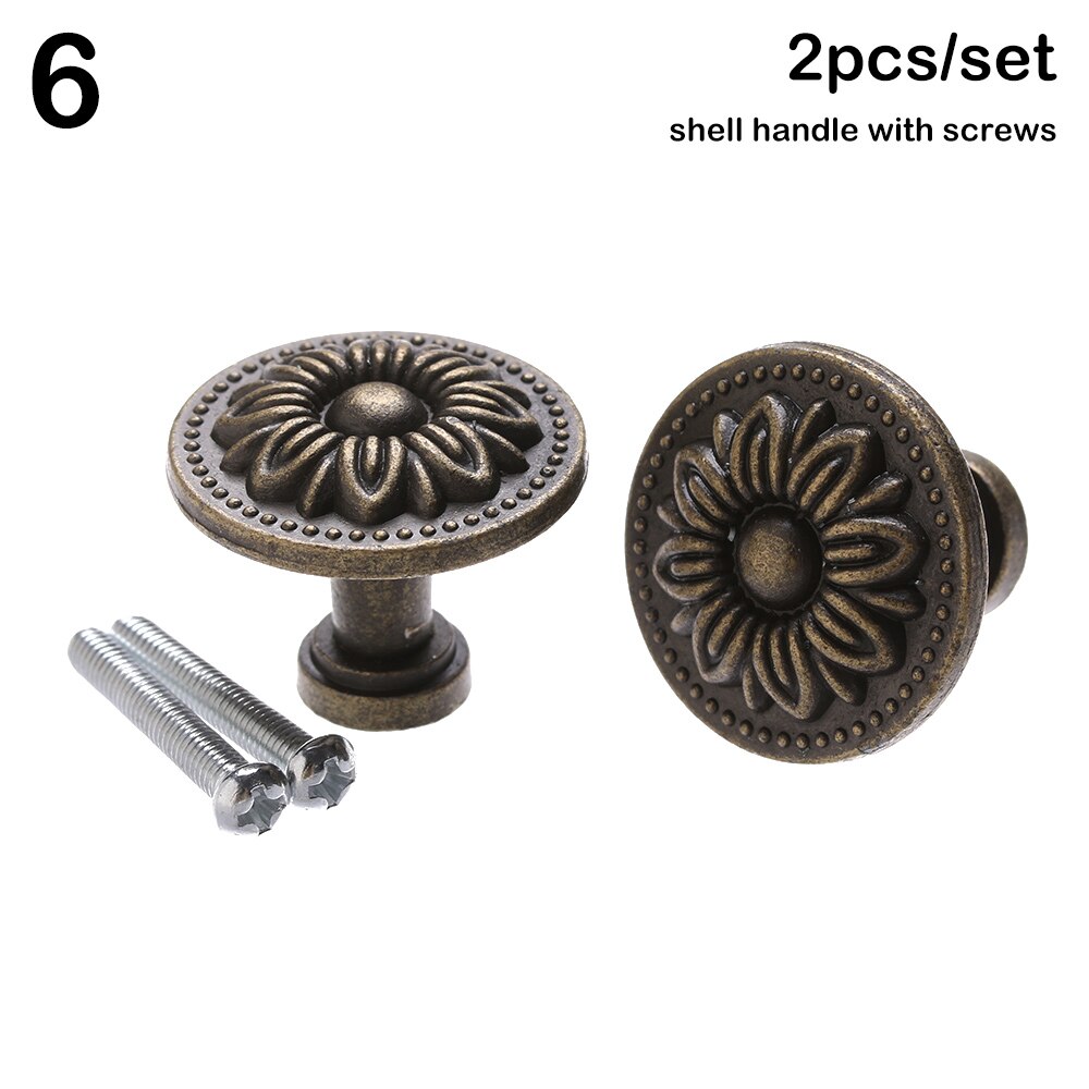 Poignées de meuble en côtes antiques, forme ronde Foy, bouton de fusion rétro, poignées de garde-robe, poignée de porte, raccords de quincaillerie, 2 pièces: Bleu