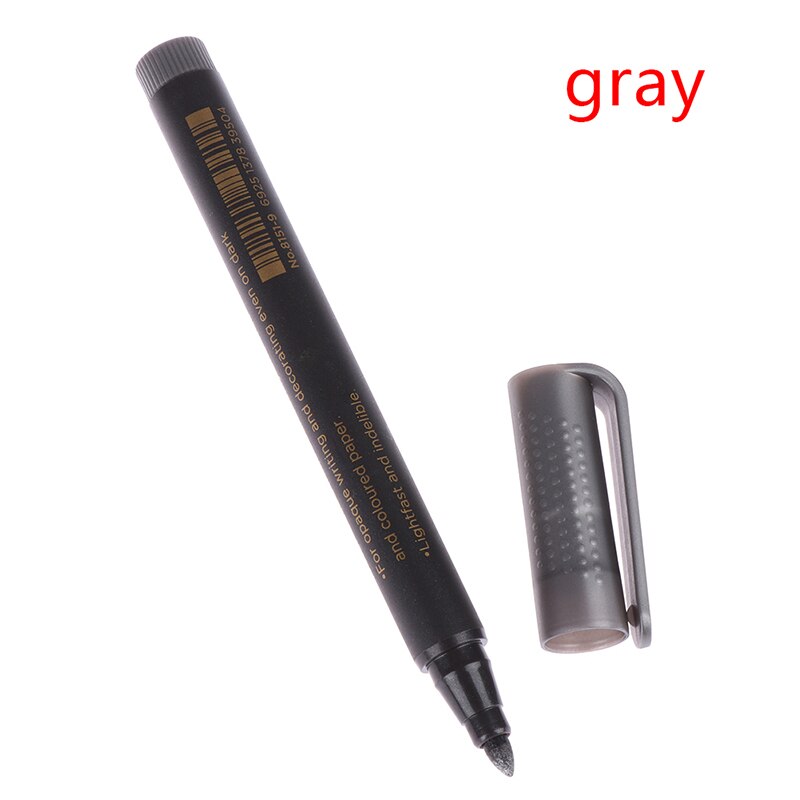 Marker Pen Glitter Paint Marker For Card Making Calligraphy Arts DIY Supplies Metallic Permanent Paint Markers Birthday: Light Grey