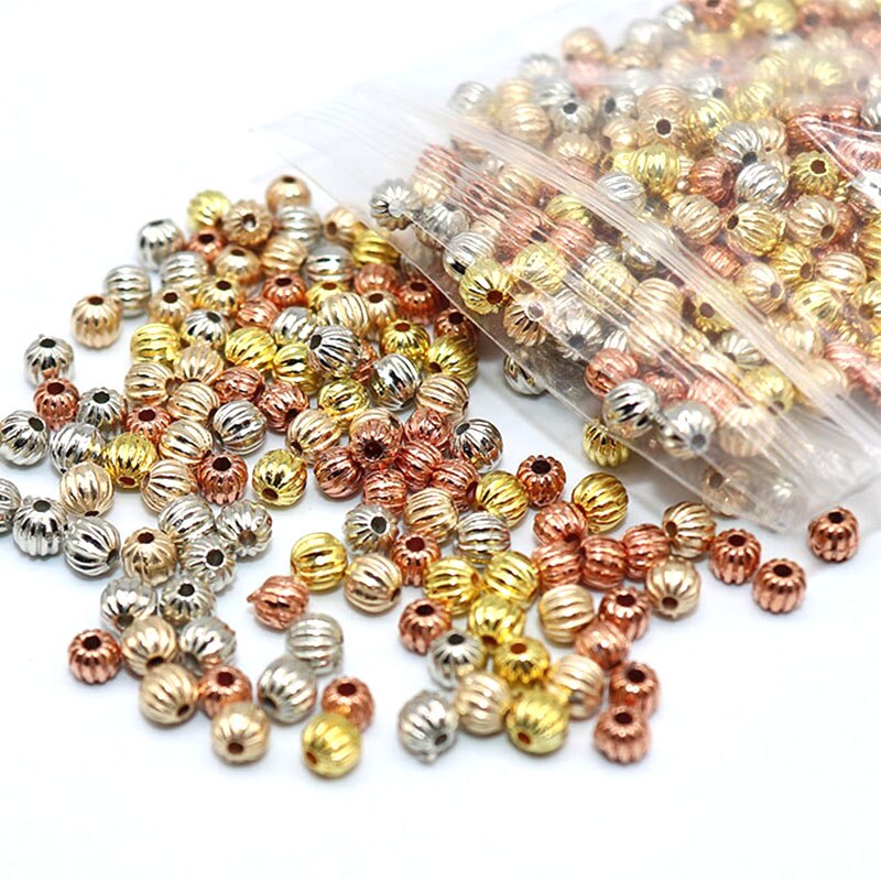 500/1000pcs Round Shape CCB Beads for Jewelry Making Handmade CCB Spacer Beads Small Loose Beads DIY No Fade