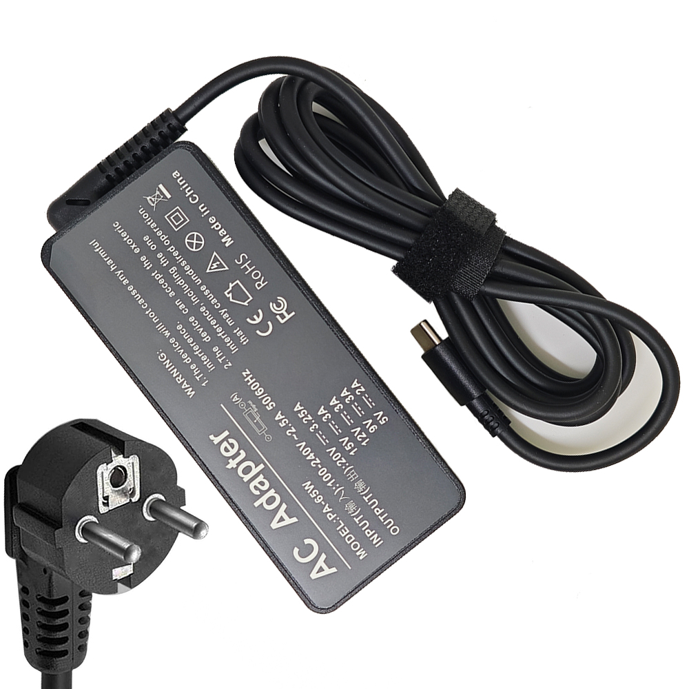 20V 3.25A 65W USB Type-C AC Laptop Power Adapter Charger For Lenovo Thinkpad X1 Carbon Yoga X270 X280 T580 P51 P52s E480 E470: Orange