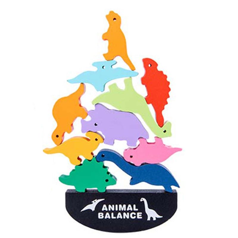 Impilabile in legno Animale Blocco Giocattoli Blocchi di Bilanciamento Giochi Del bambino Neonati Adulti Giocattoli Educativi: 3