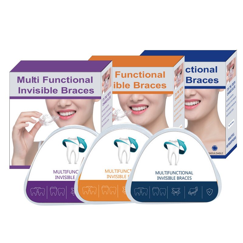 Multi Funzionale Invisibile apparecchio Dentale Allineamento allenatore Denti Fermo invisibile Correzione anti Molare Bocca Guardia