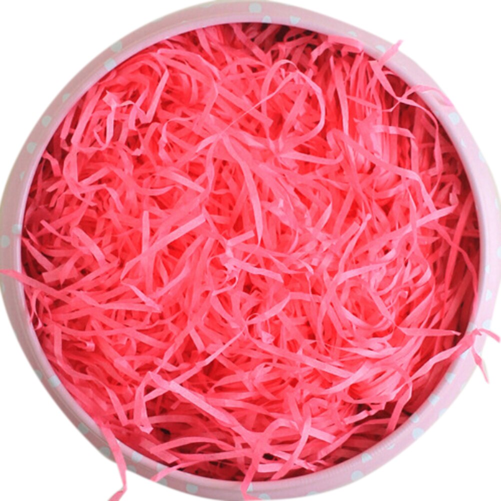 100g/ pakke flerfarvet håndværk strimlet krøllet papirkurv strimlet strimlet silkepapir græsfylder bryllupsfest: Rose