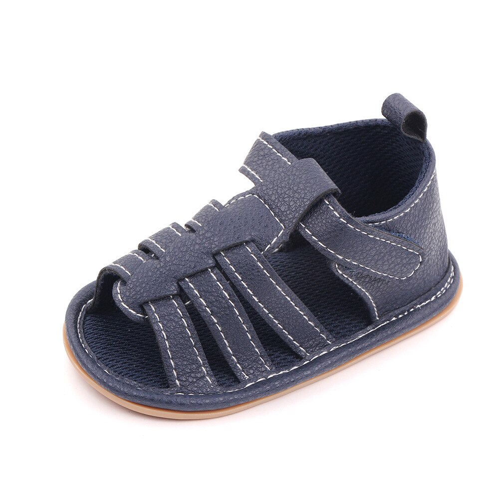 Kleinkind Baby Junge Sandalen Kleinkind Sommer Schuhe Neugeborenen Gummi Sohle Schuhe für 1 Jahr alt gehen Trainer Geburtstag: Blau / 0-6 Monate