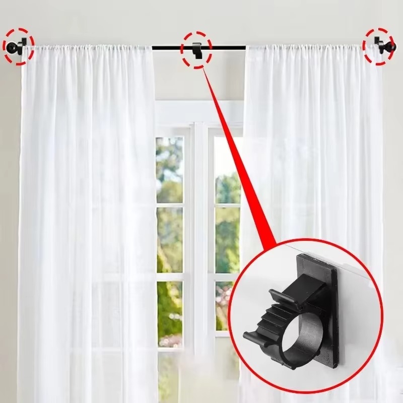 Soporte para cables autoadhesivo, Clips organizadores de cables ajustables, soporte para barra de cortina, abrazadera de gestión de oficina, Clip de pared sin perforaciones