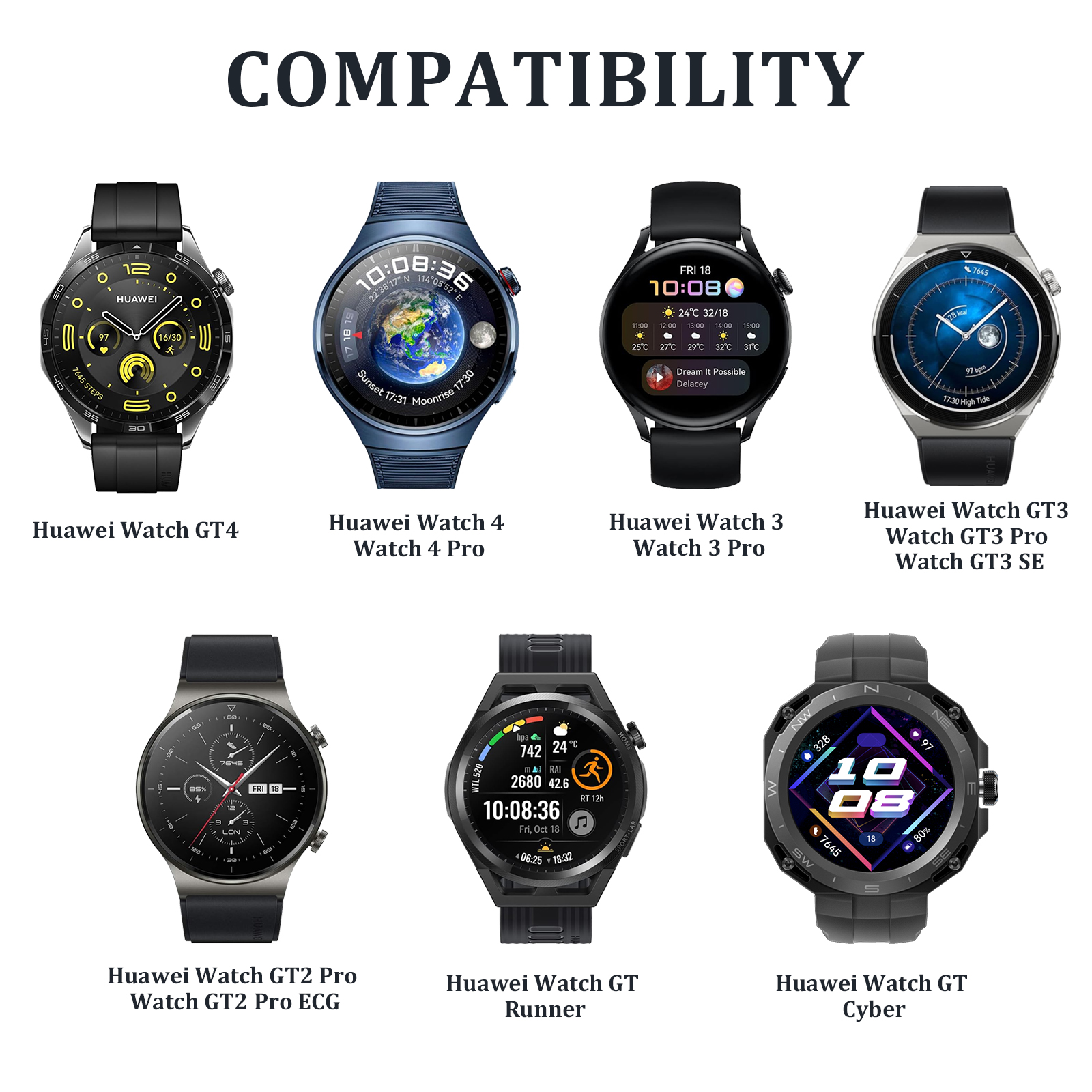 Magnetische oplader voor Huawei Watch GT 4 3 Pro/GT 3 Pro/GT 3 SE/GT 2 Pro ECG/GT Runner Cyber Single Head Charger Dock Geen kabel