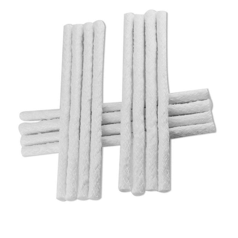 10 stk. glasfibervæge olielampe væge vinflaske udendørs glasfiber diy forsyninger vinflaske væge (1.27 x 25cm,  hvid)
