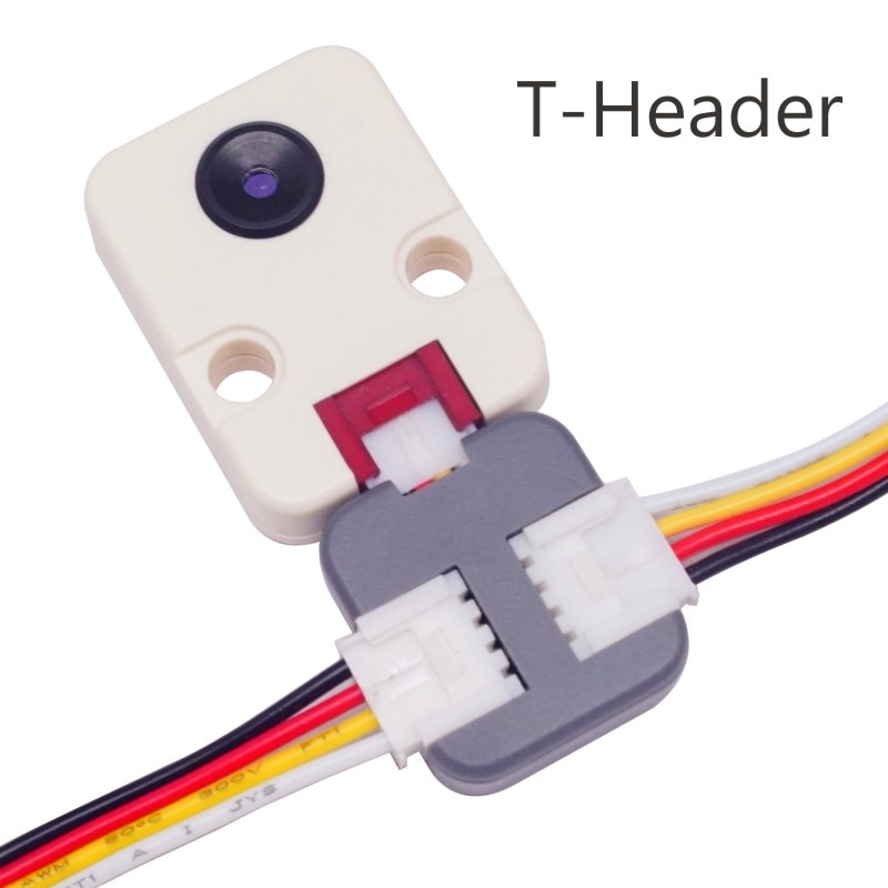 M5stack novo grove-t conector 5 pces um bloco ph2.0 4pin t tipo conector de encabeçamento grove com 3 portas compatíveis com grove demoboard