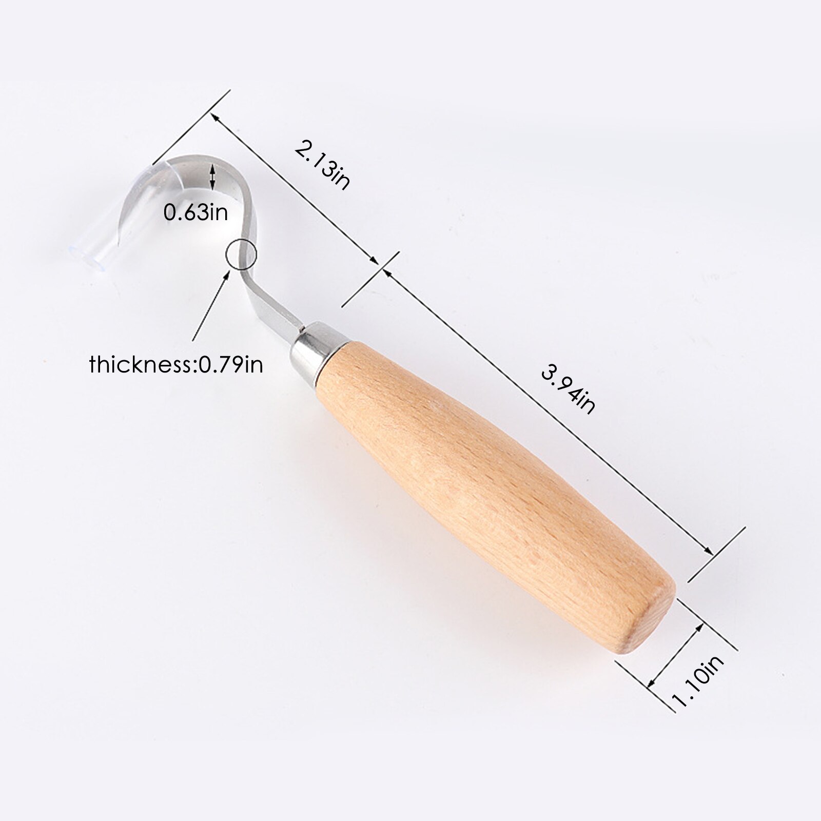 1PCS Woodworking Beech Oval Handle Scimitar Straight Knife Carving Knife Home Wood Scraper Carving Straight Knife Carving Tool: B