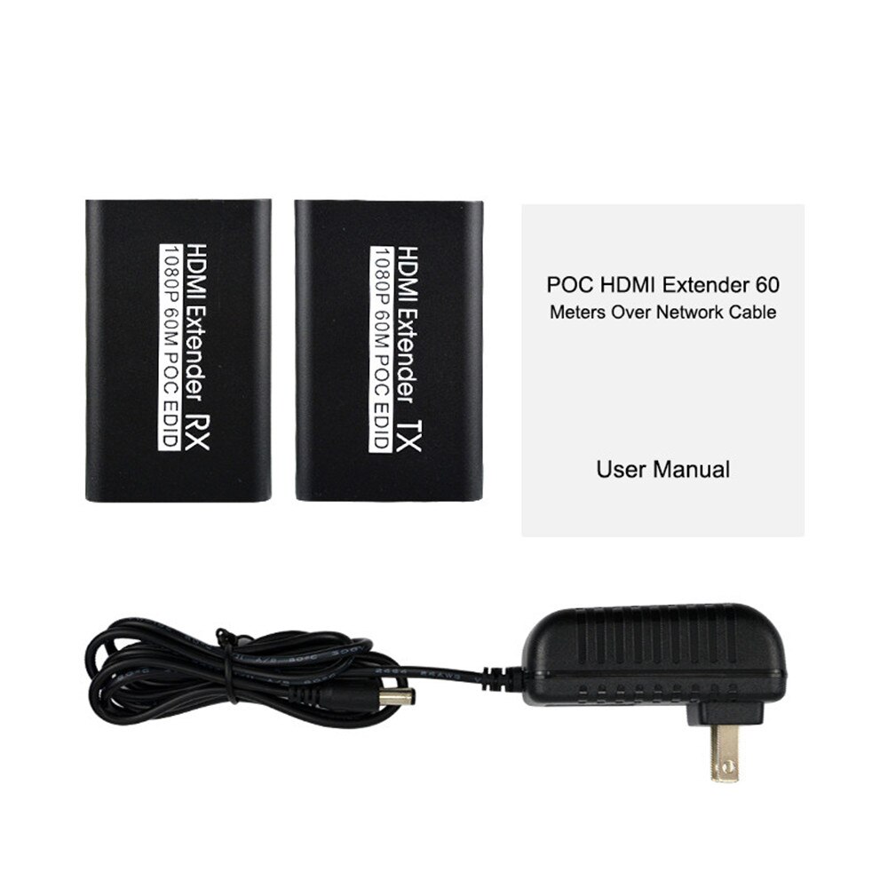 1080P Hdmi Extender Over Cat 5e/6 RJ45 Ethernet Lan Netwerk Ondersteuning Hdcp 1.2 60M Extension 3D hdmi Splitter Zender Ontvanger