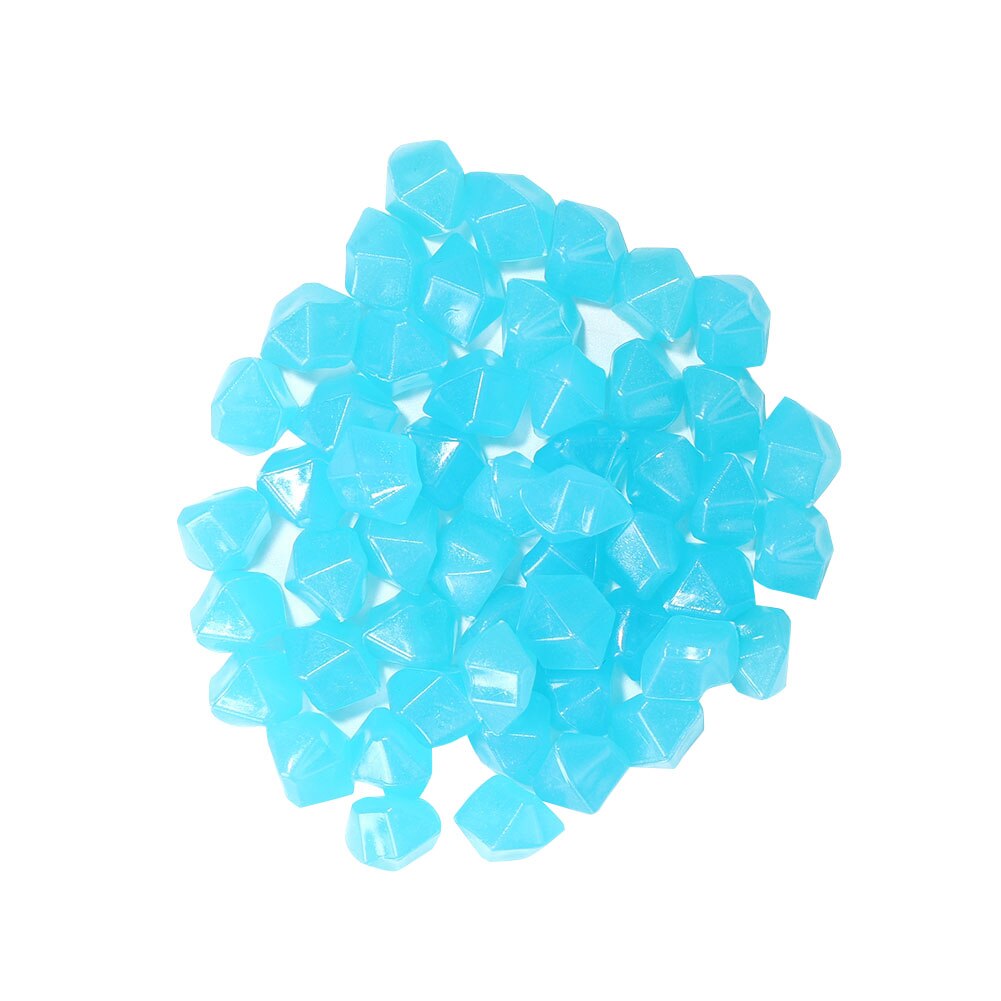 Piedras luminosas que brillan en la oscuridad, 100 piezas, decoración para exteriores, pecera, paisaje de Acuario, guijarros decorativos, rocas: B