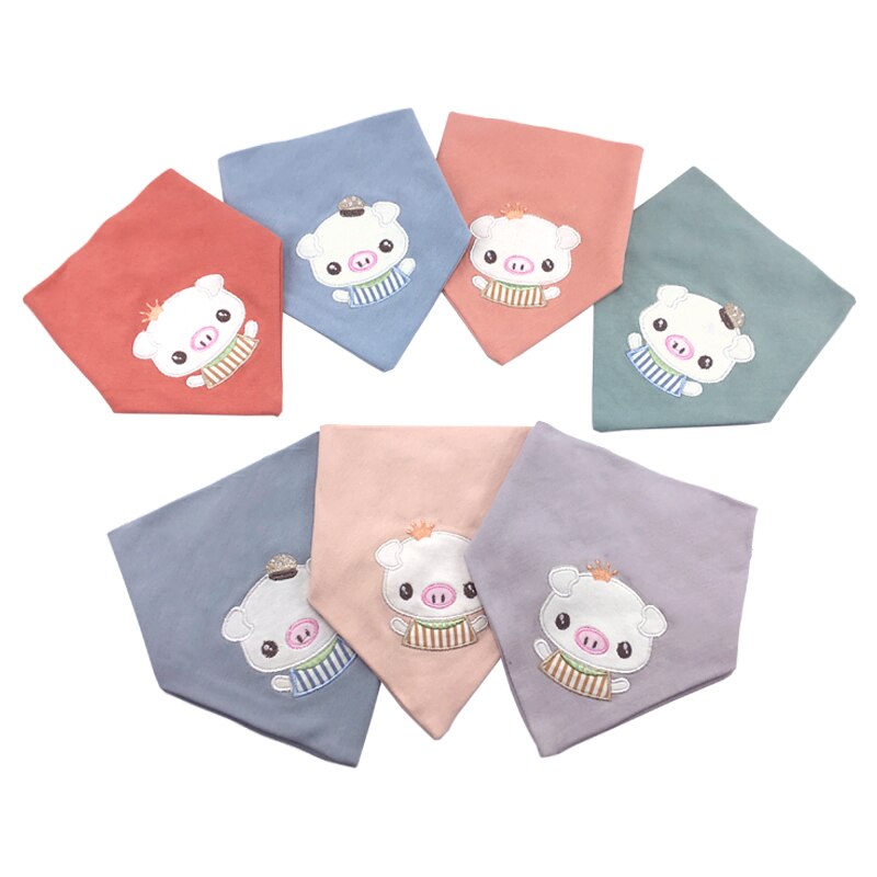 Slabbers Katoen Borduren Babyvoeding Schort Driehoek Bib Meisje Jongen Voeden Sjaal Slabbetjes Burp Doek Bandana Speeksel Handdoek