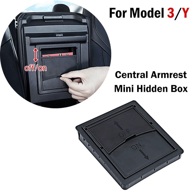 Reposabrazos Central para coche Tesla modelo 3 Y /2022, caja de almacenamiento, organizador, consola Central, accesorios para Tesla modelo 3 2022: Hidden Storage Box