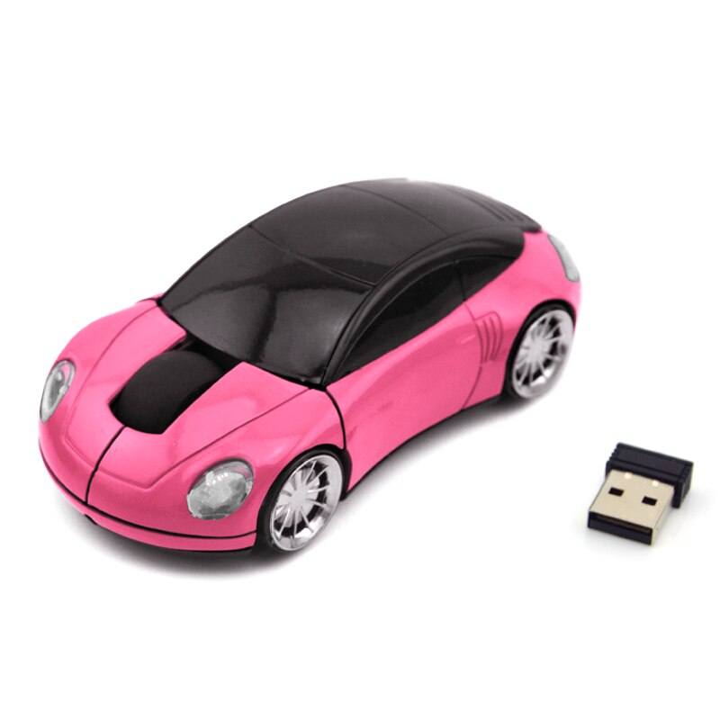 Kühlen Drahtlose Auto Maus USB Optische 1600 DPI Empfänger Gaming 3D Gamer Mäuse Für Laptop Notebook PC Computer Für Macbook: Rosa