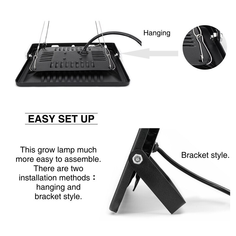 LED Full Spectrum Grow Light 110V 220V 50W 100W 150W Growth Floodlight Plant Lamp For Indoor Greenhouse Seeding Vegetable Flower