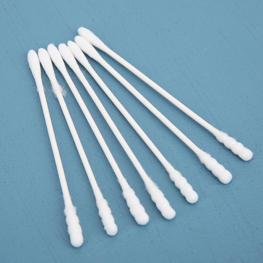 200pc Double Head Cotton Swab Bamboo Cotton Swab Wood Sticks Disposable Buds Cotton For Beauty Makeup Nose Ears Cleaning