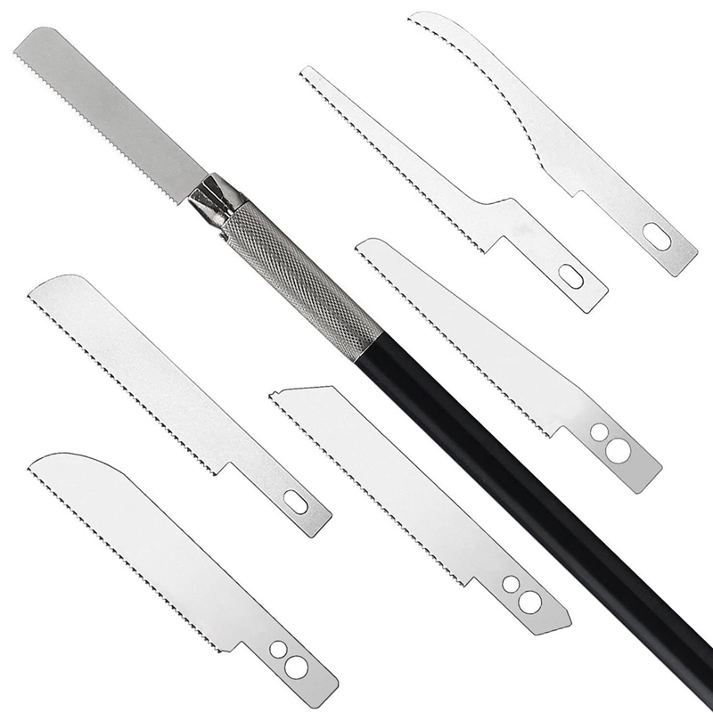Mini Hand Saw, Model Craft Tools Sculpting Knife, DIY Razor Saw Kit With 12 Craft Blades For Hand Cutting And Branches