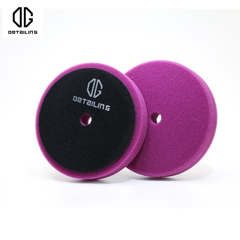 DETAILING Purple Sponge Cutting Pad 5 inch Hook and Loop Heavy Cut Foam Pad Car Polishing Pad