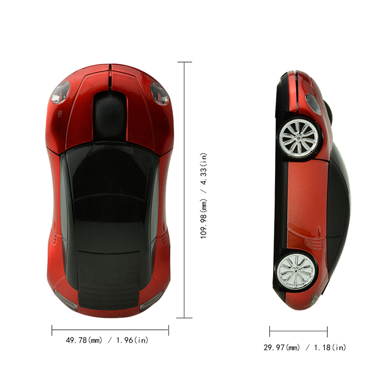 BTS 2.4GHz Optical Wireless Mouse 3D Car Shape mouse 1600DPI Receiver USB Mice For Notebook PC Laptop