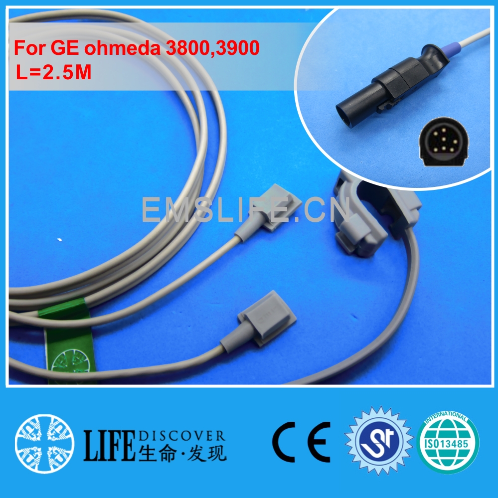 Lange kabel awt volwassen vingerclip spo 2 sensor voor ge ohmeda 3800,3900: Y-model